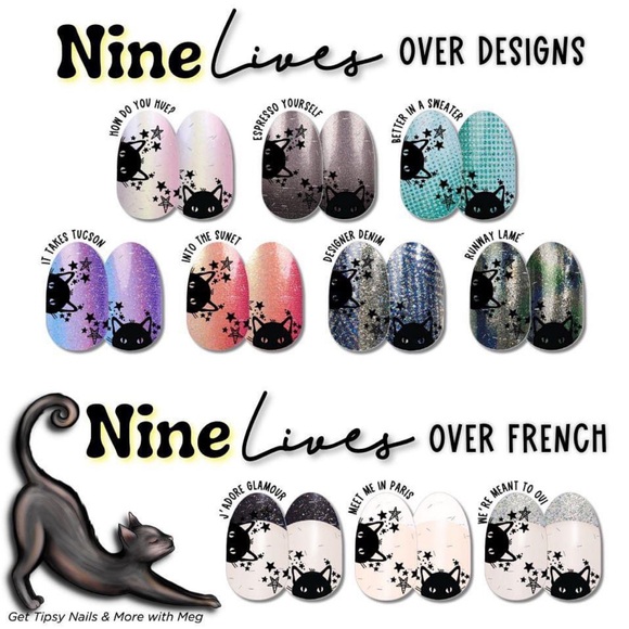 *Retired* Color Street: Nine Lives | Black Cat Halloween Clear Overlay Glitter - Picture 13 of 16